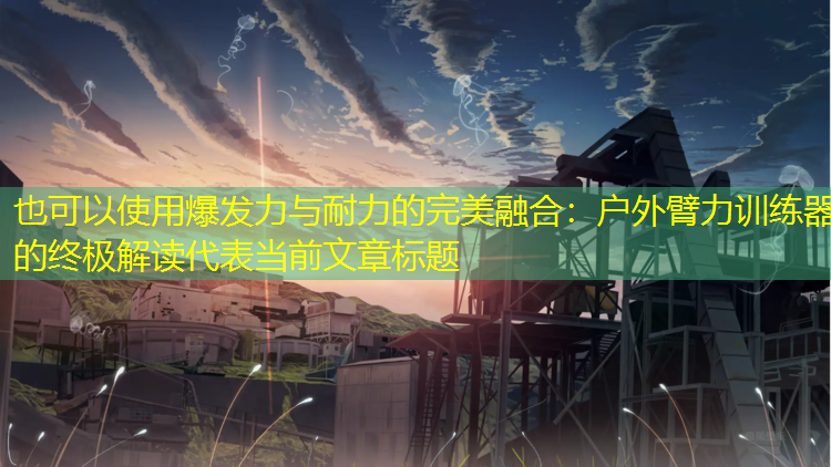 爆发力与耐力的完美融合：户外臂力训练器的终极解读